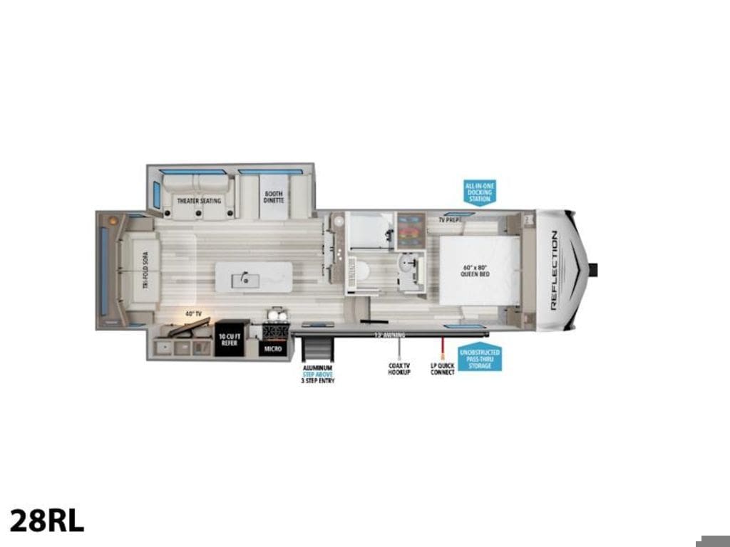 Reflection R280 Interior 2026 Reflection 100 28RL by Grand Design | Alexandria Camping Centre ...